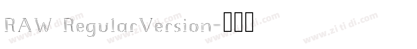 RAW RegularVersion字体转换